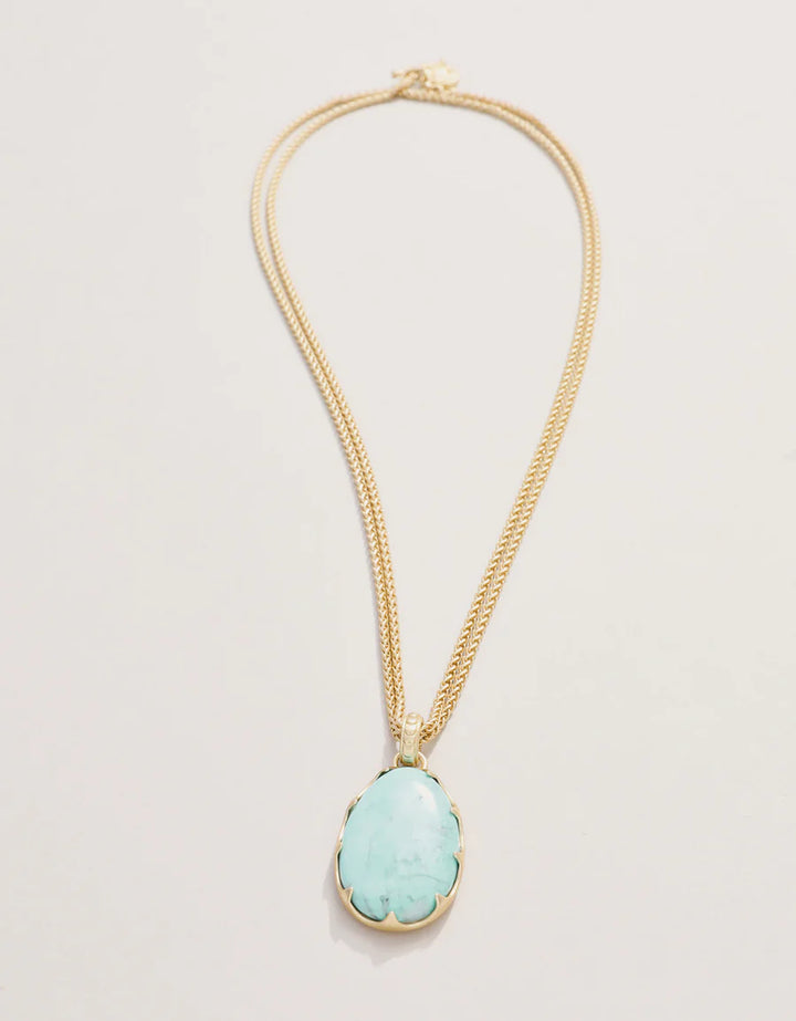 CORALIE NECKLACE 36" LIGHT TURQUOISE