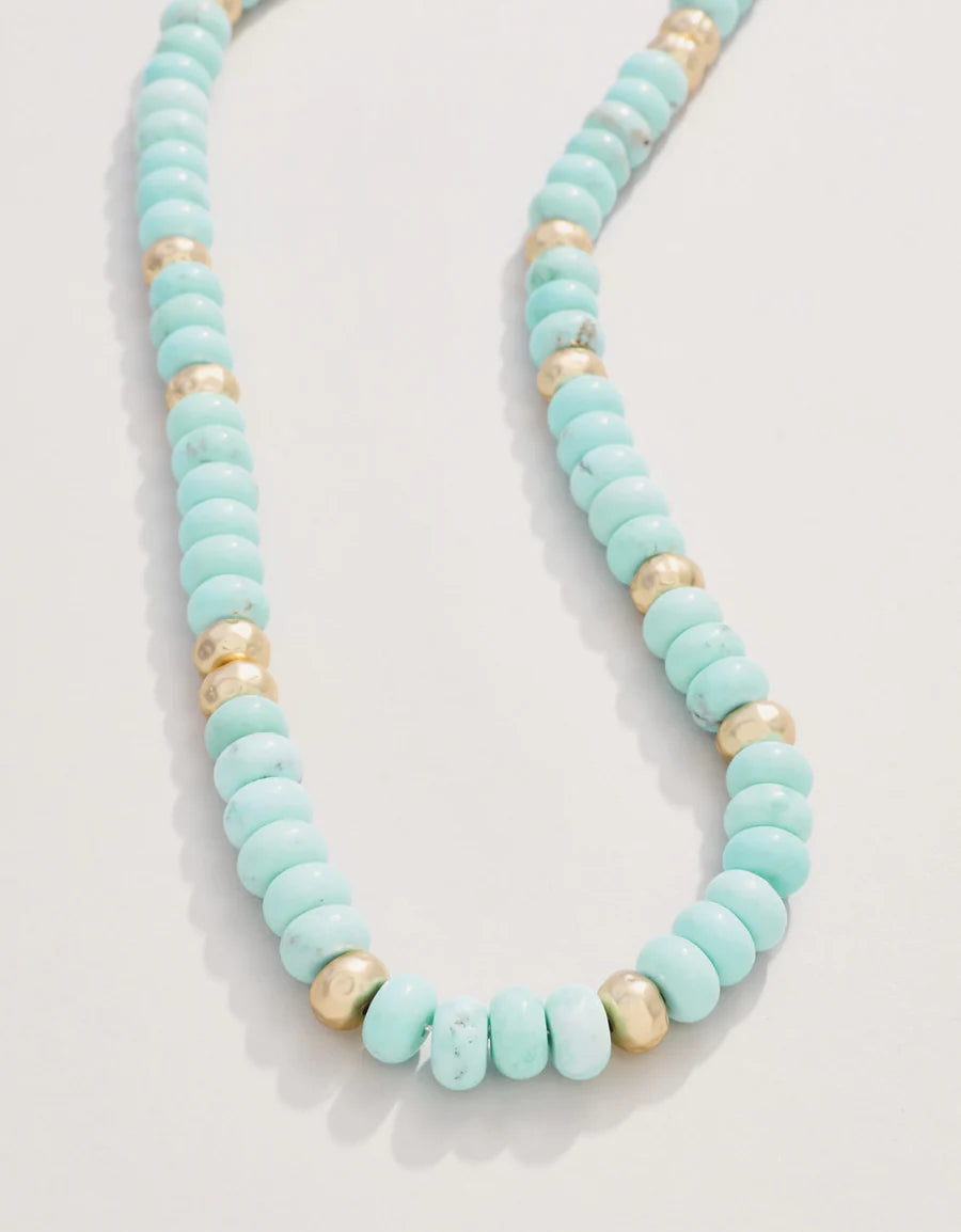 TOMMY STONE NECKLACE 17" LIGHT TURQUOISE