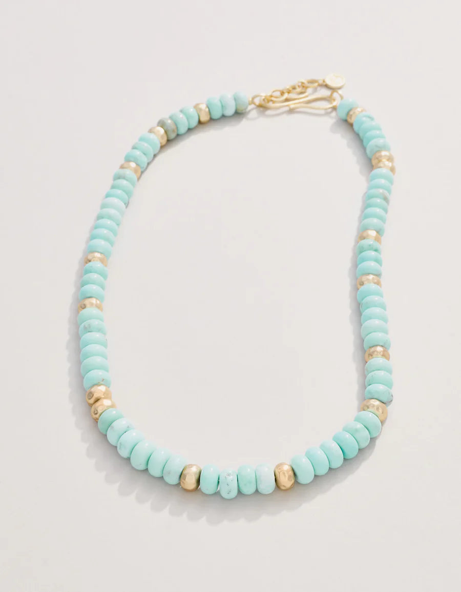 TOMMY STONE NECKLACE 17" LIGHT TURQUOISE