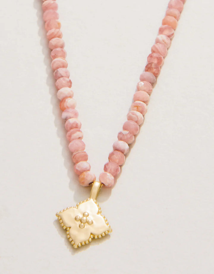 RICHMOND HILL BEADED NECKLACE 17.5" PINK