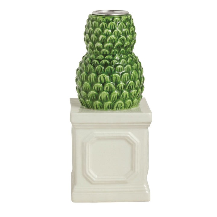 Topiary shaped candle stick holder