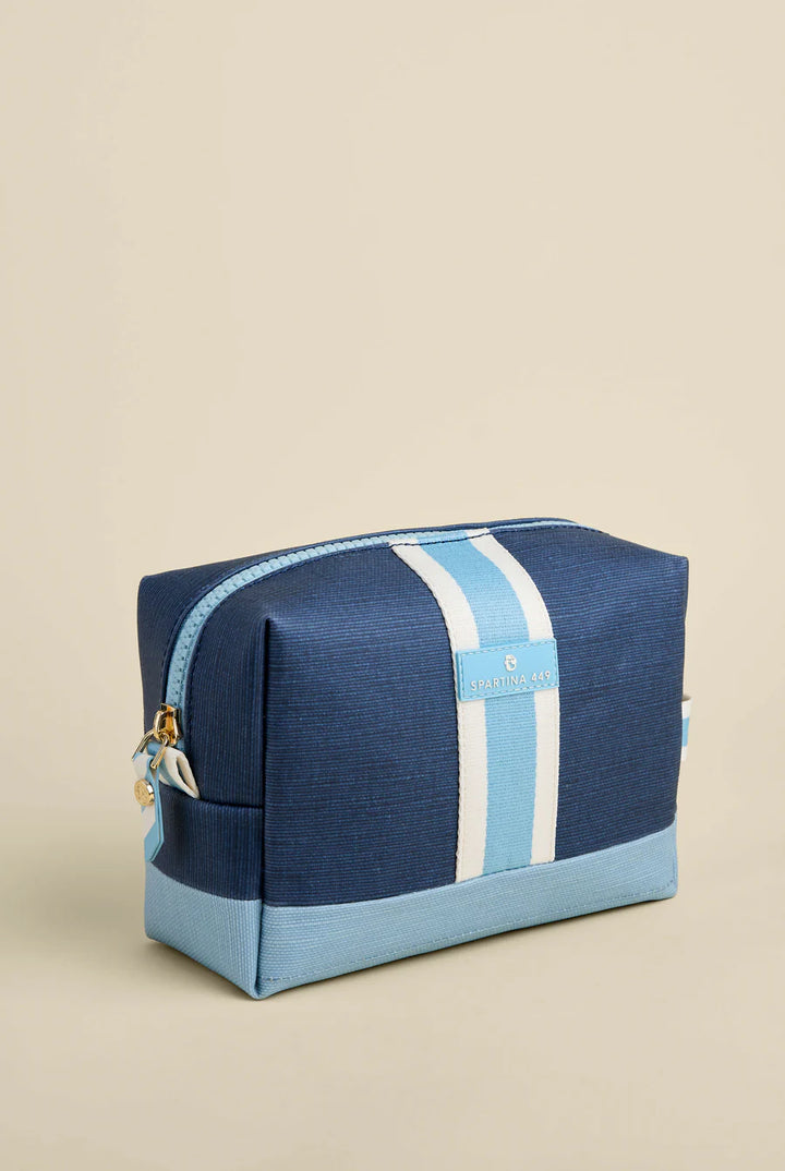 NAVY BLUE STRIPE ARMADA COSMETIC CASE