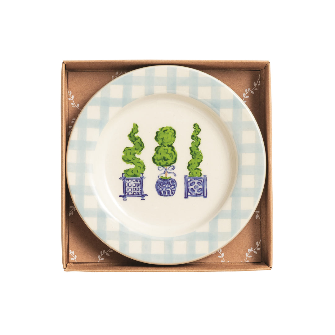 Three Topiary Tidbit Plate