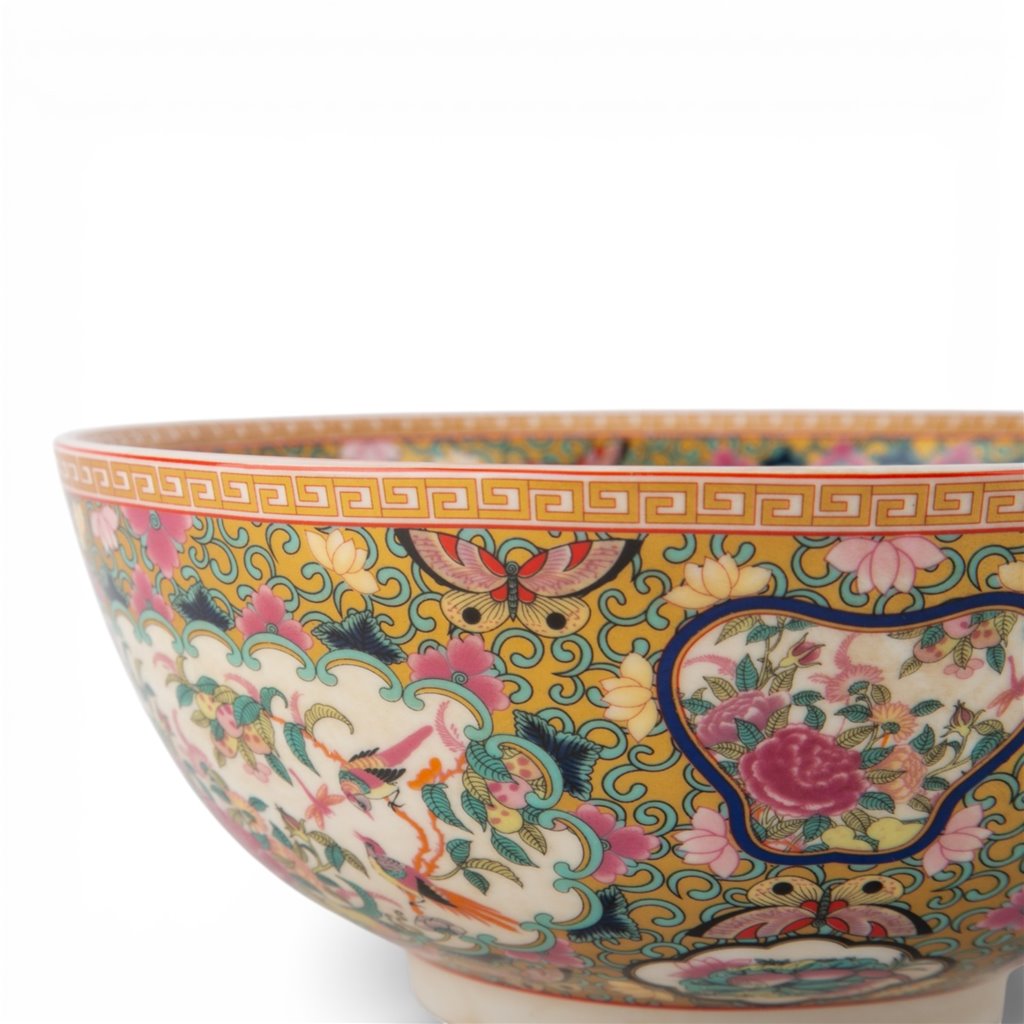 ROSE MEDALLION CANTON ROUND BOWL, 8"