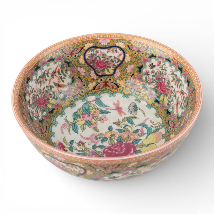 ROSE MEDALLION CANTON ROUND BOWL, 8"