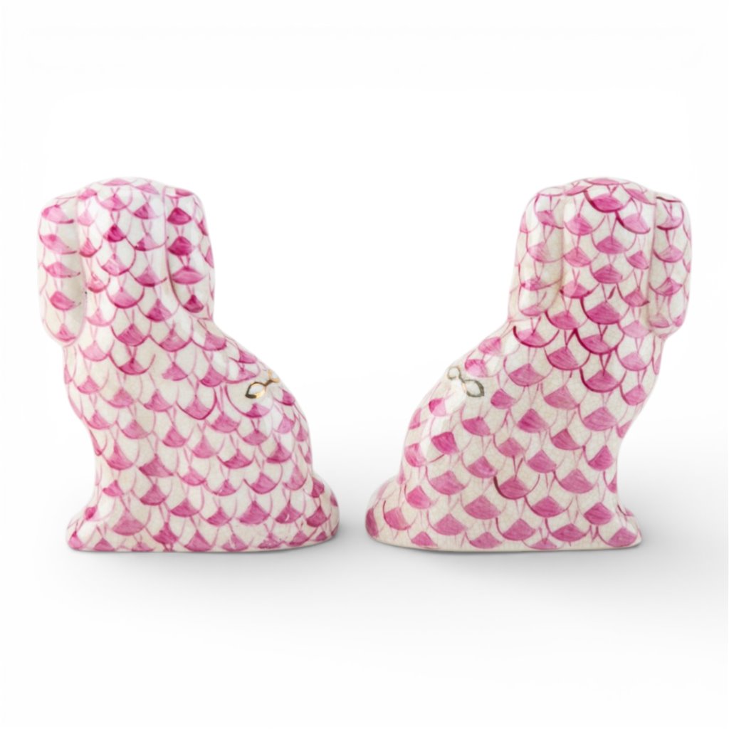 Pink Fishnet Staffordshire Small Dog Pair
