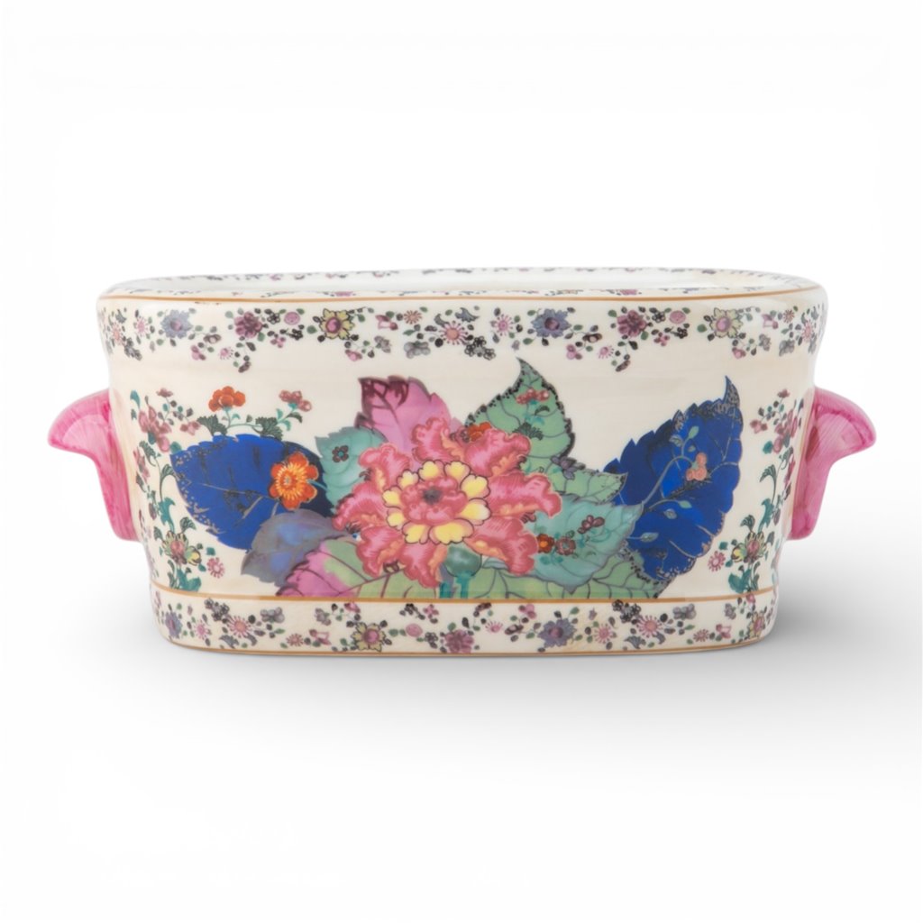 TOBACCO LEAF SMALL OVAL FOOTBATH WITH HANDLE