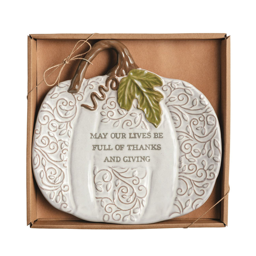 PUMPKIN SENTIMENT PLATE
