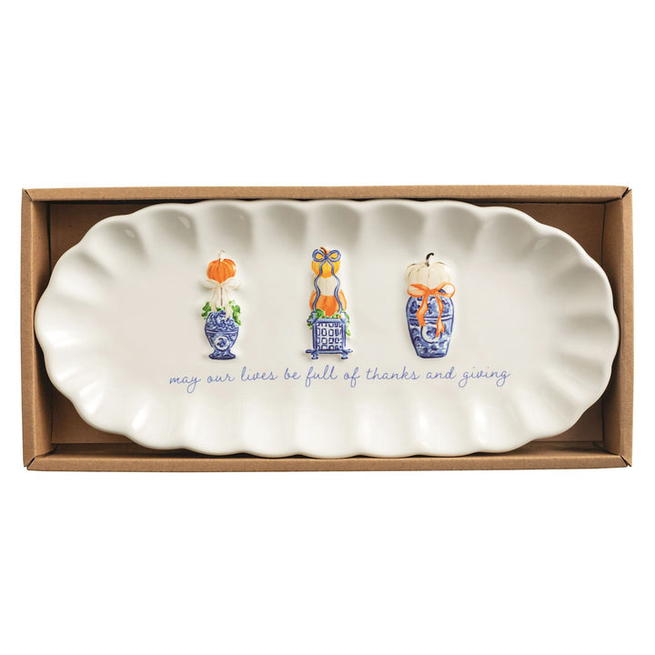 CHINOISERIE PUMPKIN TOPIARY TRAY