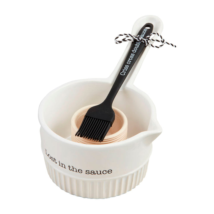 SAUCE POT & BRUSH SET