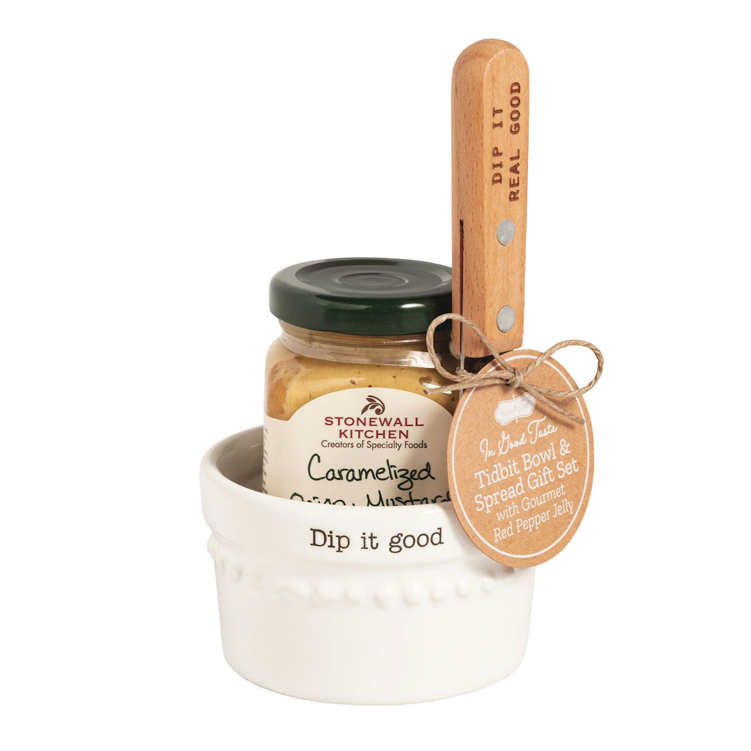 GOURMET CARAMELIZED ONION MUSTARD TIDBIT DIP IT SET