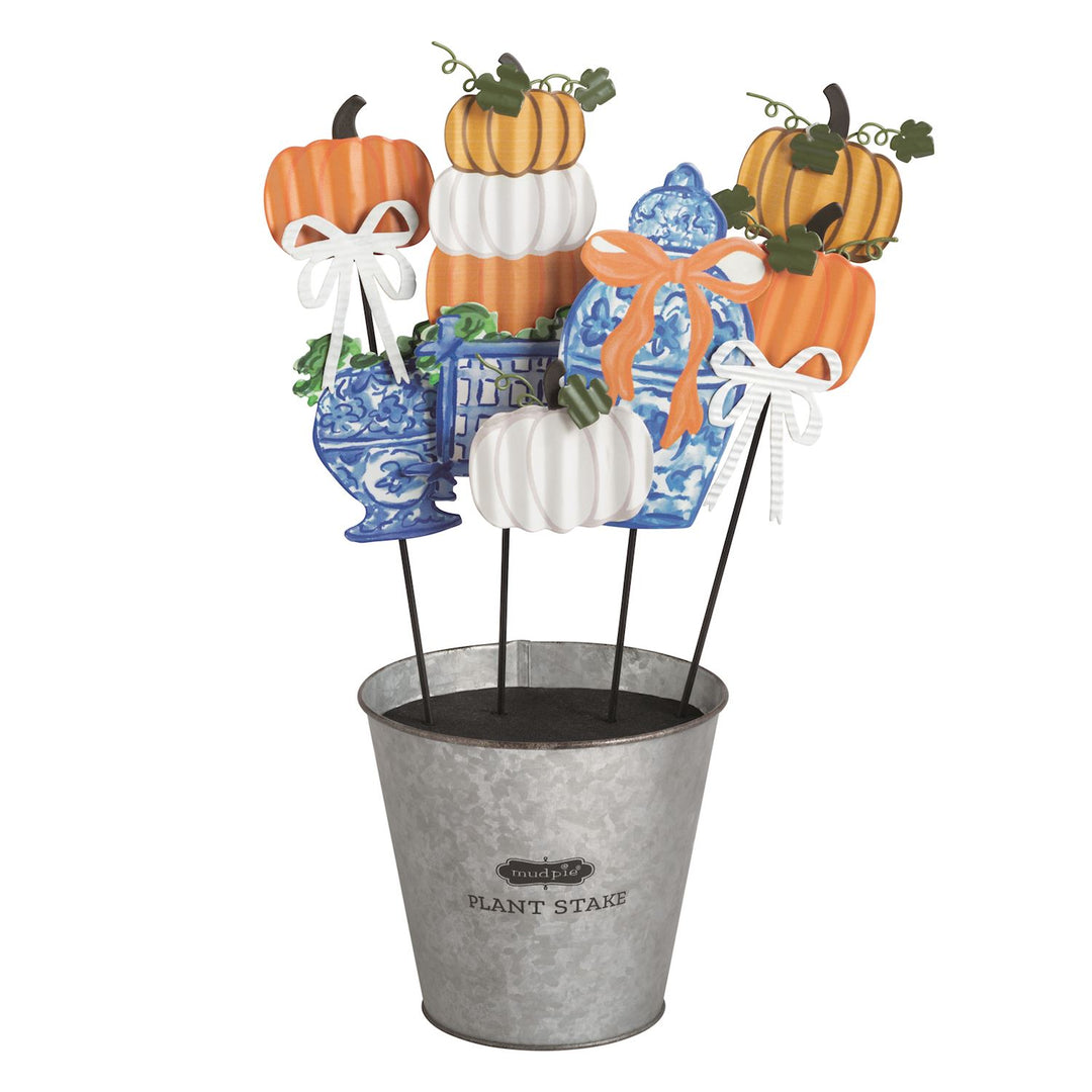 CHINOISERIE PUMPKIN TOPIARY GARDEN STAKE