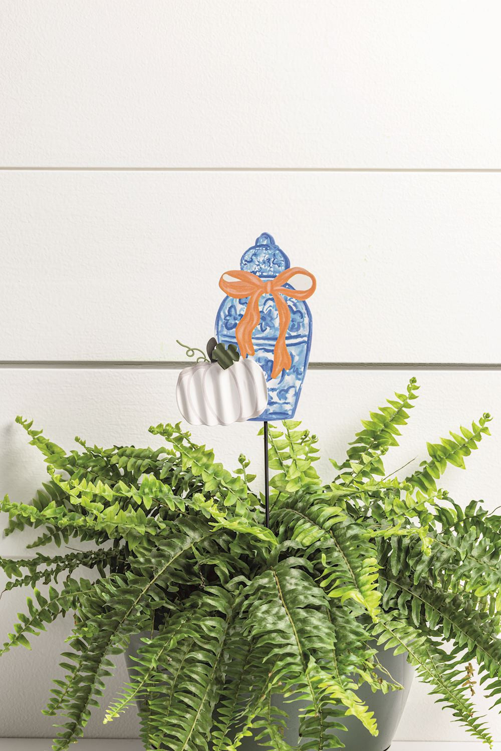 CHINOISERIE PUMPKIN TOPIARY GARDEN STAKE