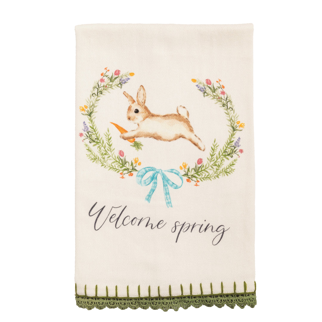 Welcome Spring Trim Towels