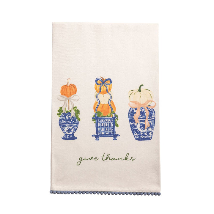 CHINOISERIE PUMPKIN TOPIARY HAND TOWEL