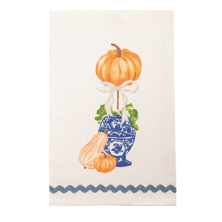 CHINOISERIE PUMPKIN TOPIARY HAND TOWEL