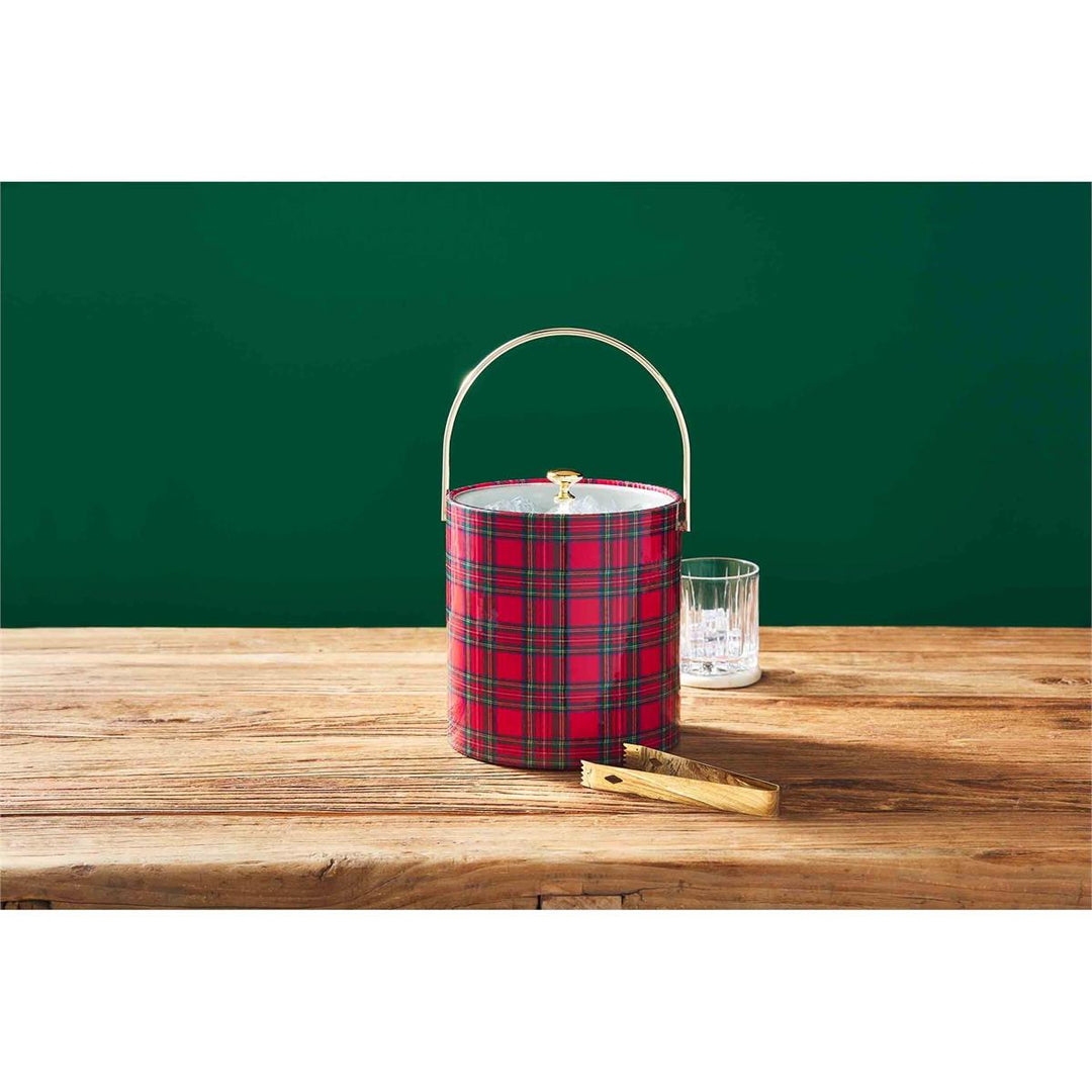 TARTAN PLAID ICE BUCKET SET