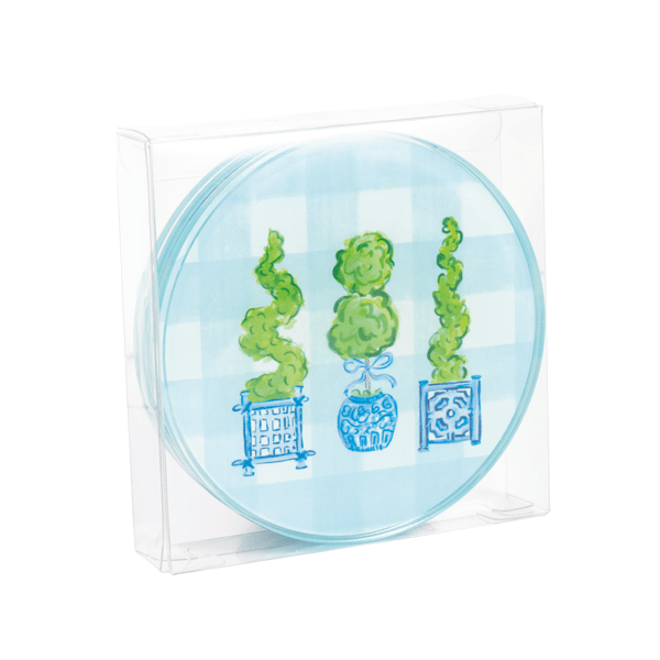 CHINOISERIE THREE TOPIARY COASTER