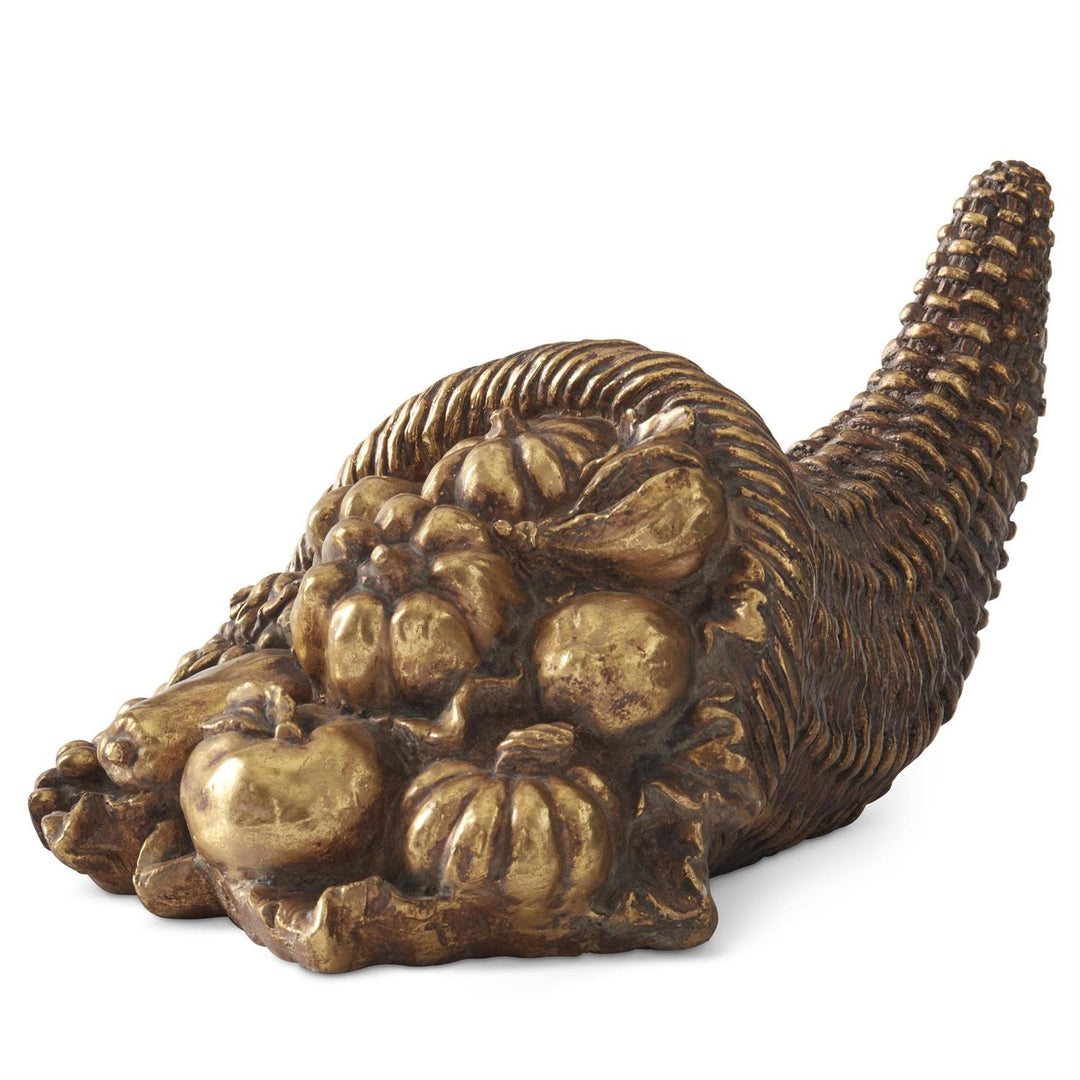 8.25" GOLD RESIN CORNUCOPIA