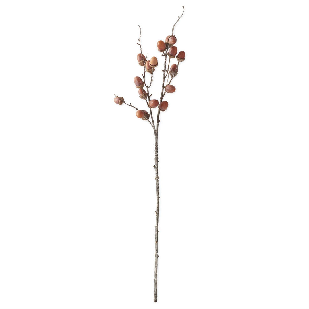 32" ORANGE & BROWN ACORN STEM