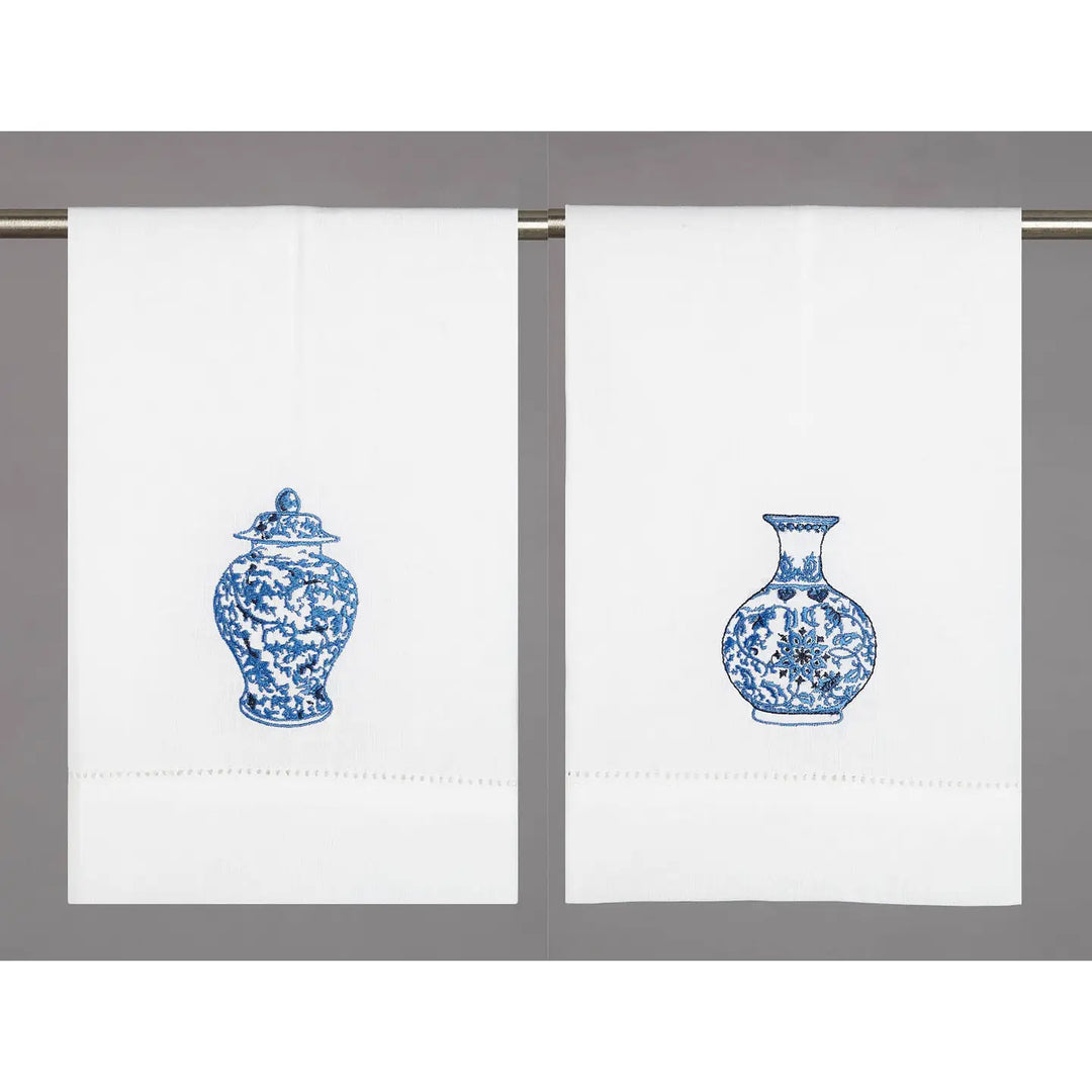 CHINOISERIE VASE GUEST TOWEL