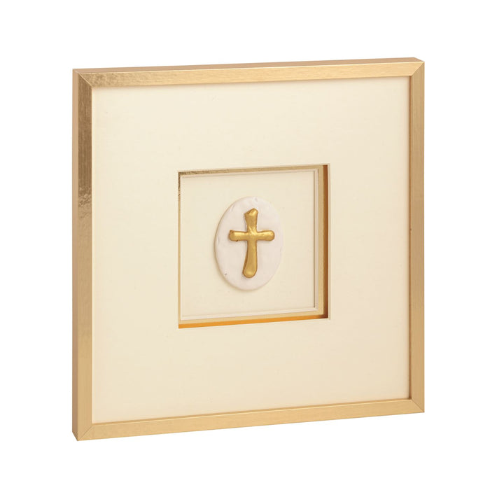 INTAGLIO CROSS FRAMED WALL ART