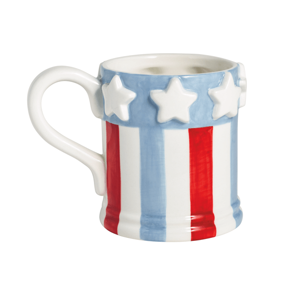 STARS & STRIPES EMBOSSED AMERICANA MUG