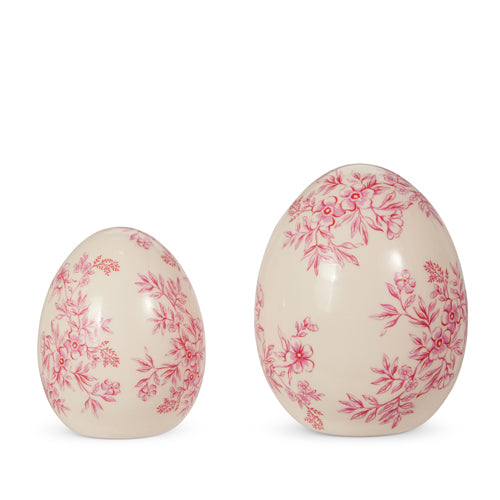 WHITE & PINK FLORAL EGG