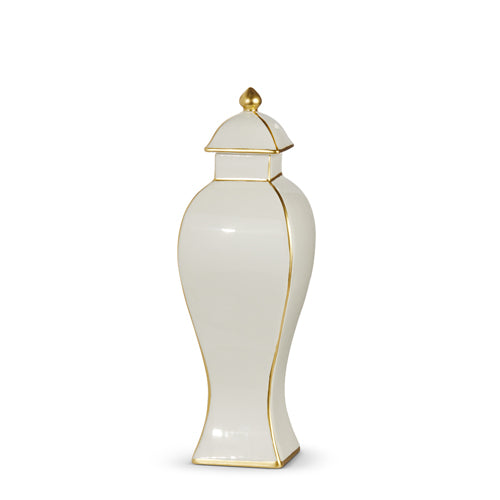 GOLD ACCENT DECORATIVE GINGER JAR