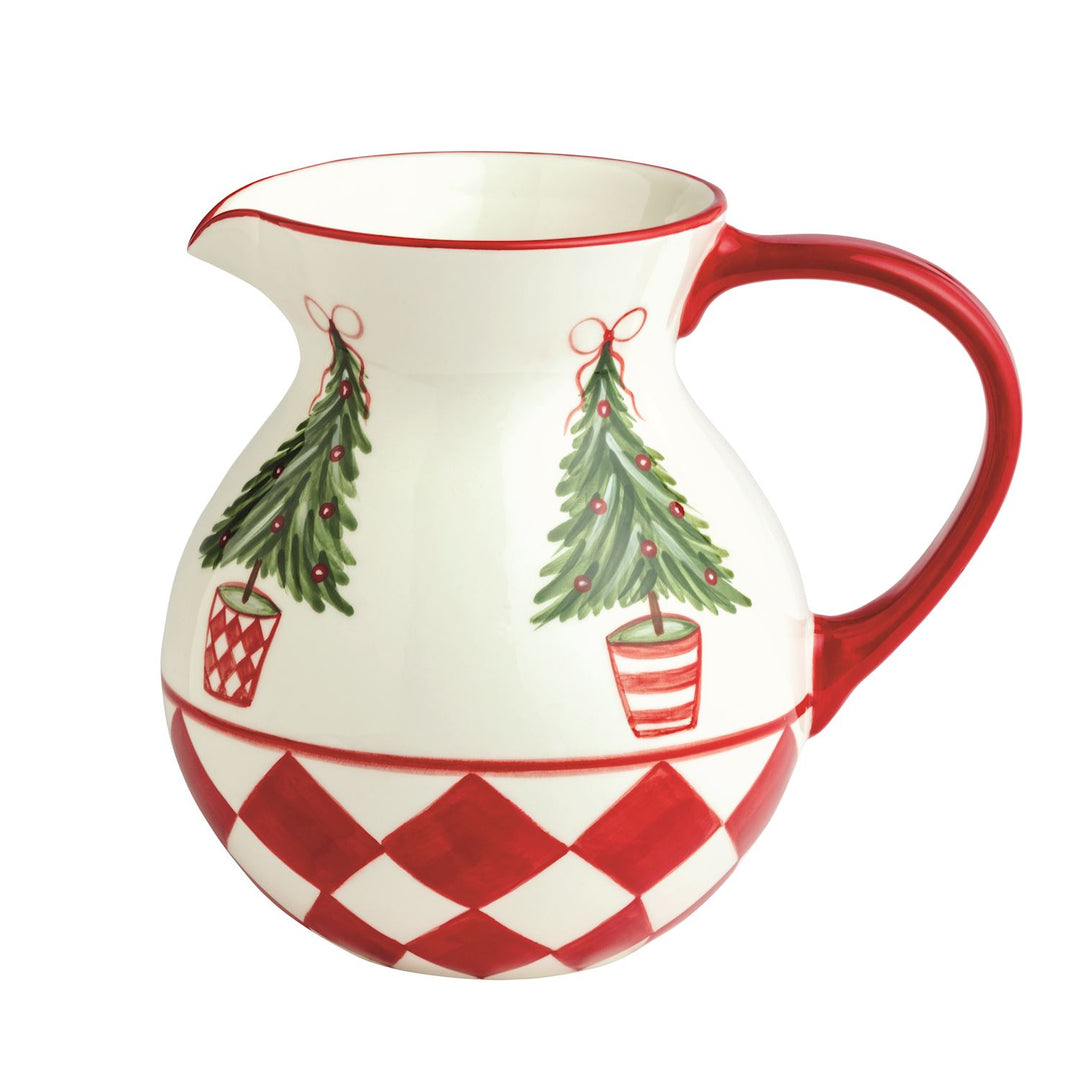CHECKERED CHINOISERIE TREE PITCHER