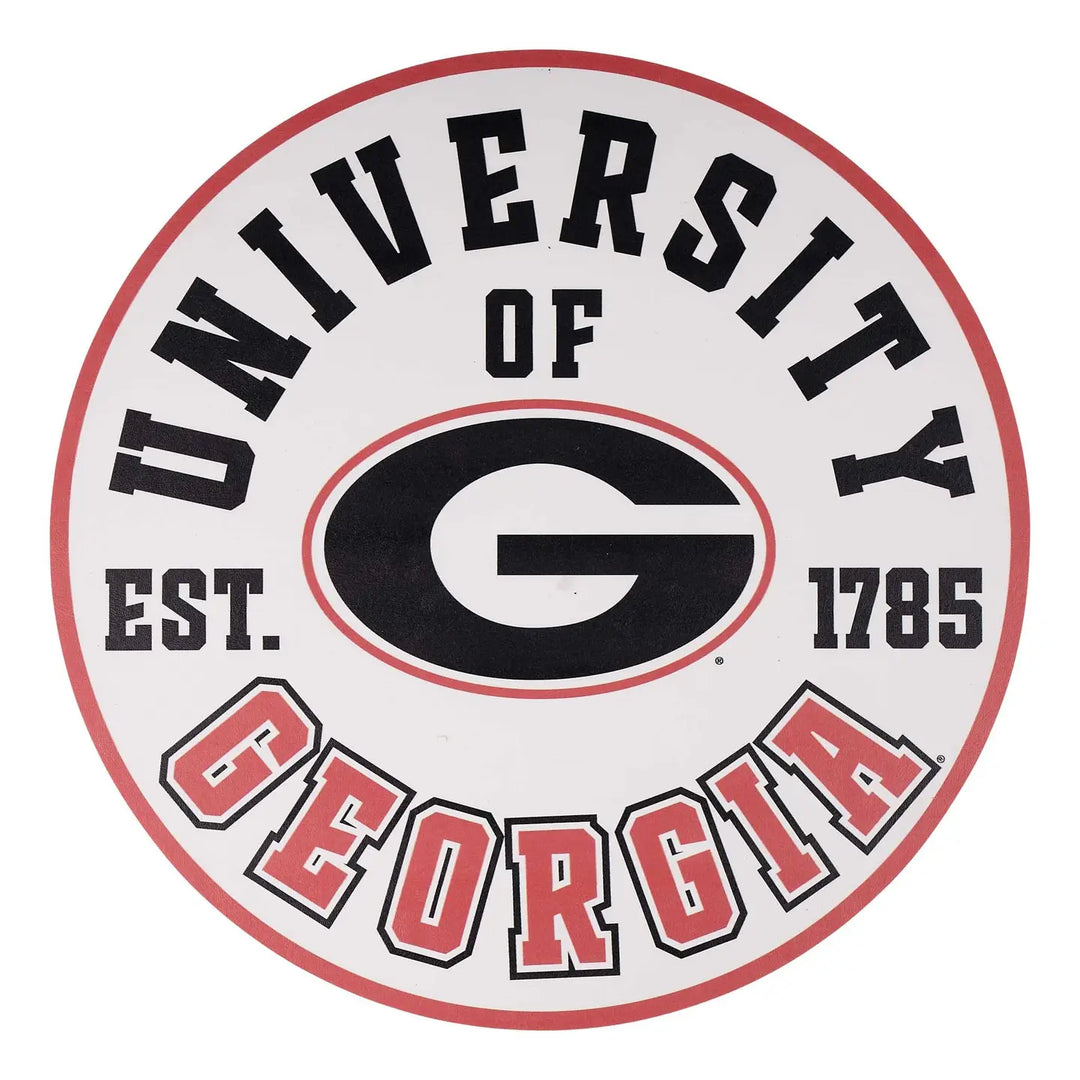 RETRO UNIVERSITY OF GEORGIA PLACE WITH UGA LOGO EST 1785 ON WHITE BACKGROUNDATS