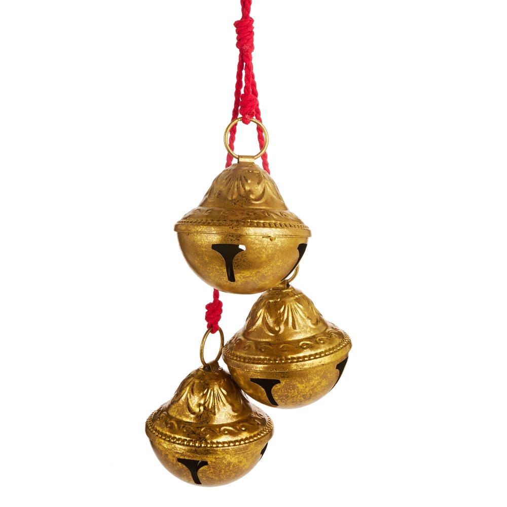 24" HANGING GOLD BELLS