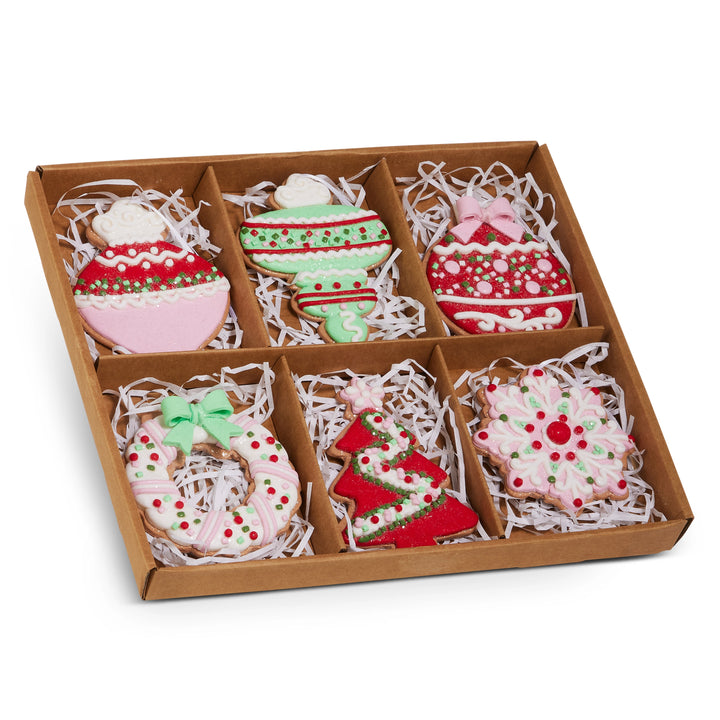 BOX OF COOKIE ORNAMENTS, 6 ASSORTED/BOX