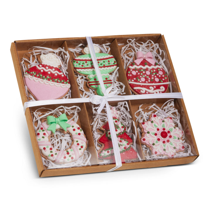 BOX OF COOKIE ORNAMENTS, 6 ASSORTED/BOX