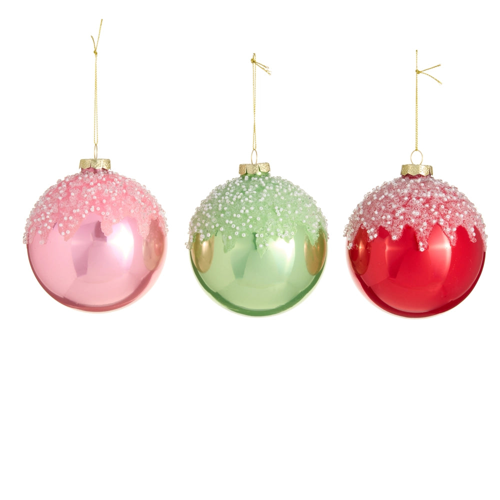 ICING DRIZZLE BALL ORNAMENT