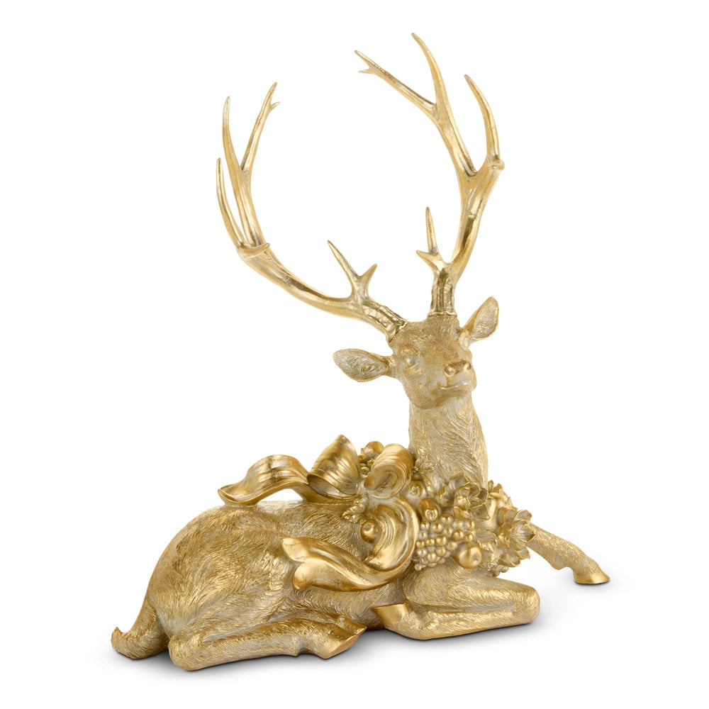 19.5" CHAMPAGNE ENCHANTED LAYING DEER