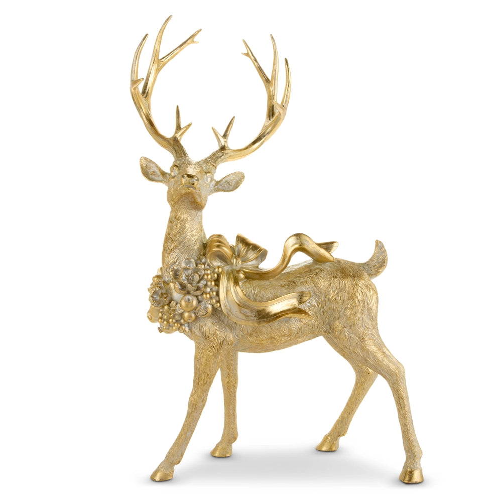 28" CHAMPAGNE ENCHANTED STANDING DEER