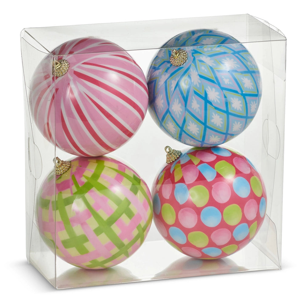 BOX OF 4 CHRISTMAS CHEER ORNAMENTS