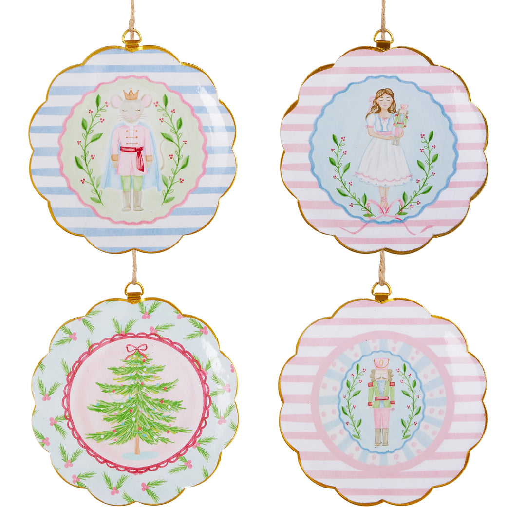 PASTEL NUTCRACKER STORY SCALLOPED FRAME ORNAMENT