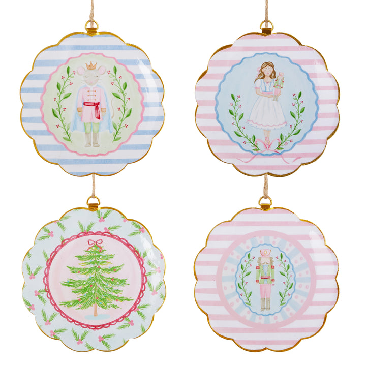PASTEL NUTCRACKER STORY SCALLOPED FRAME ORNAMENT