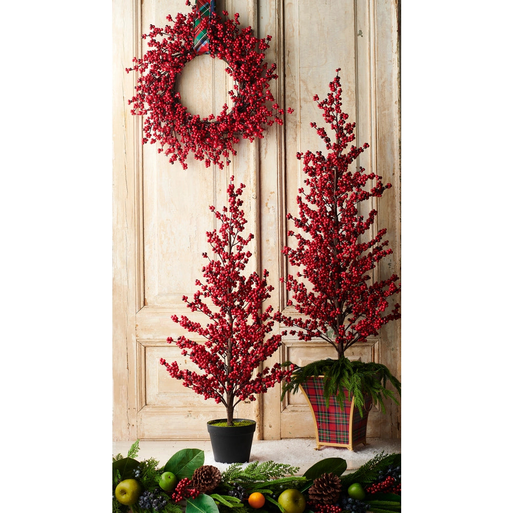 CHRISTMAS PLAID CACHE POTS