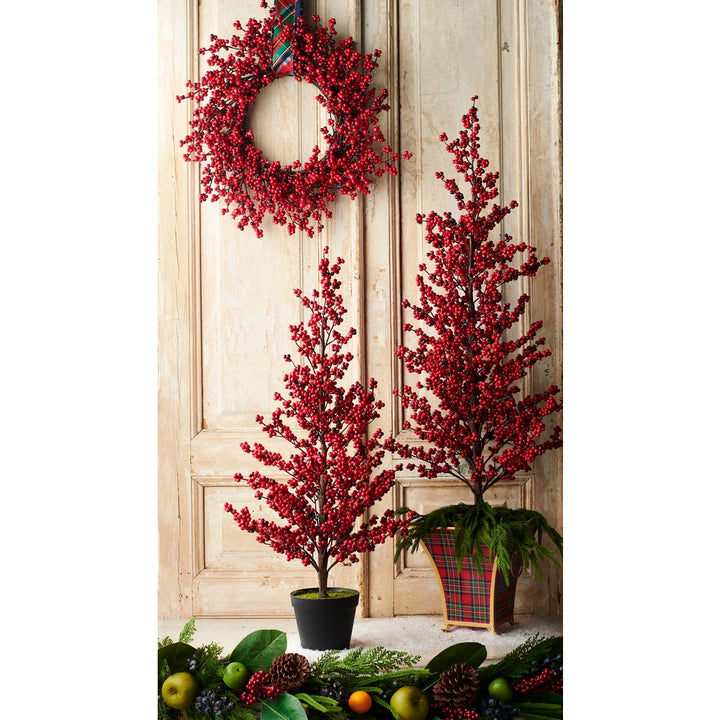 CHRISTMAS PLAID CACHE POTS