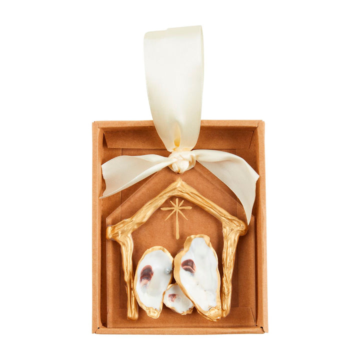 NATIVITY OYSTER ORNAMENT