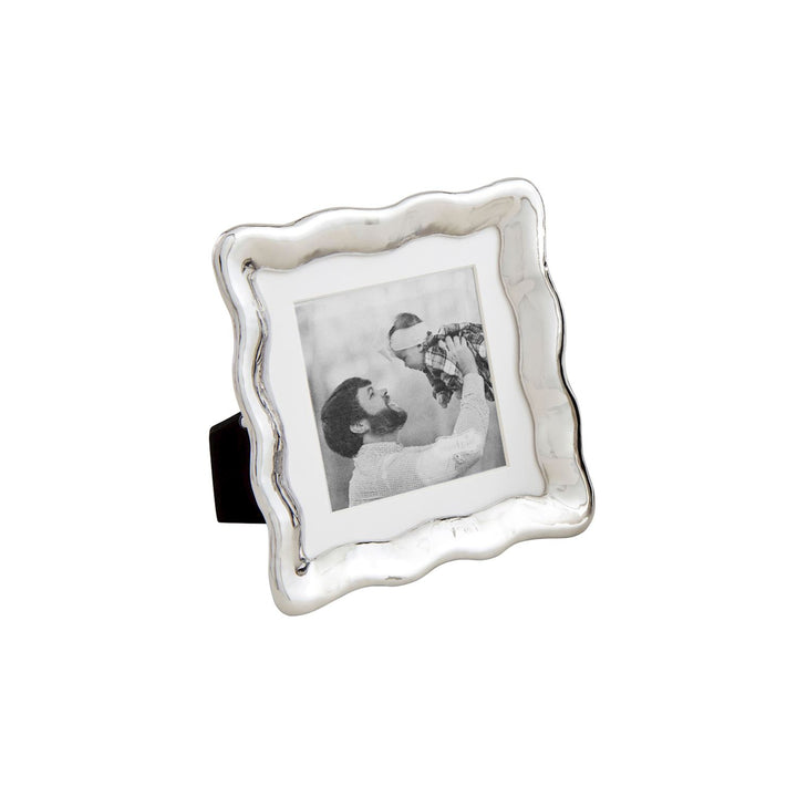 SILVER MINI WAVY METAL FRAME