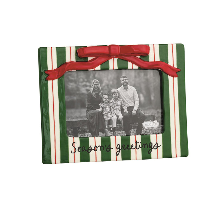 striped ceramic bow frame