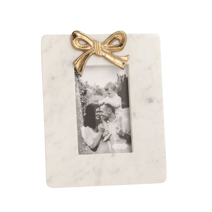 GOLD BOW MARBLE FRAME