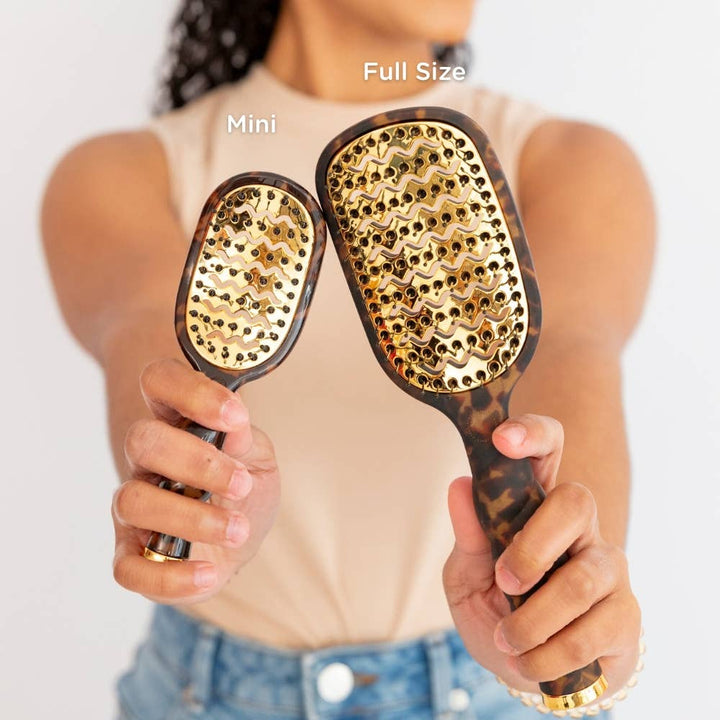 TORTOISE MINI VENTED HAIR BRUSH