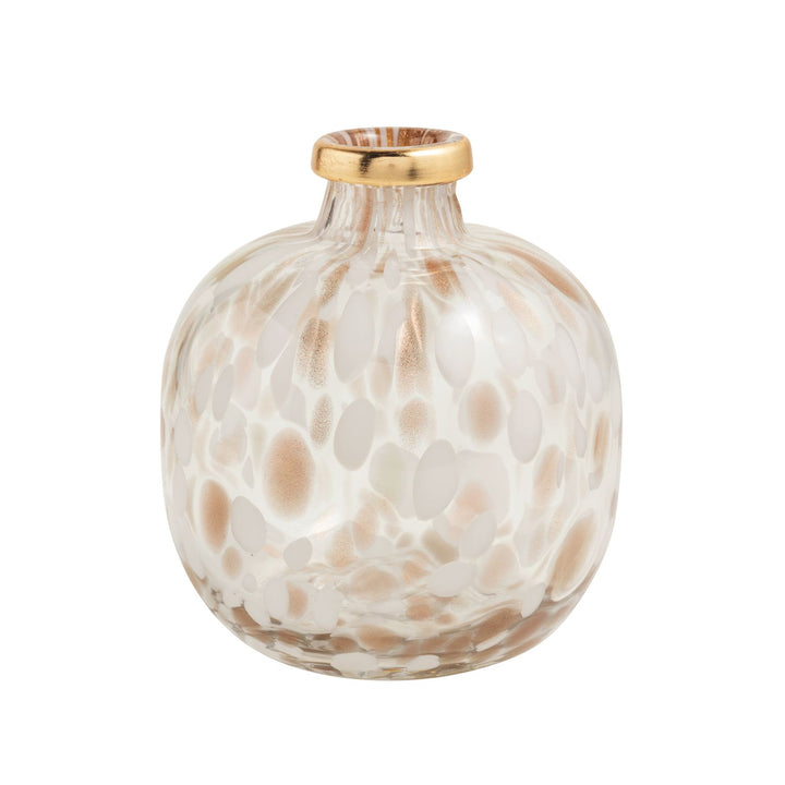 LARGE WHITE &amp; GOLD TORTOISE VASE