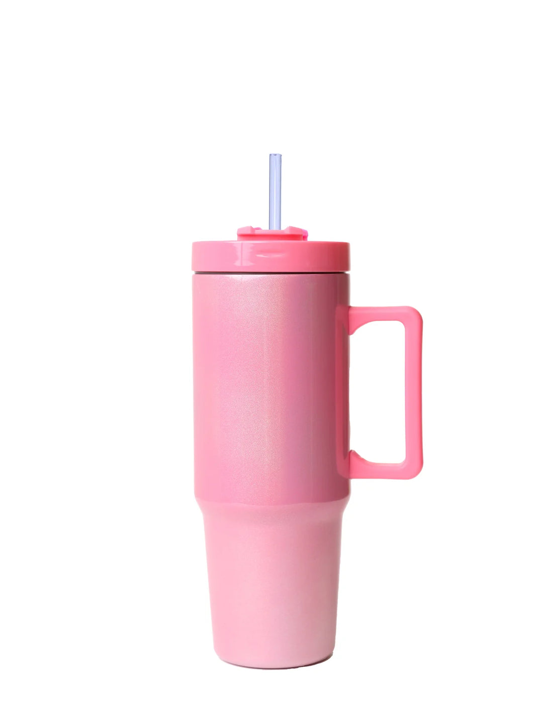 PEARLIZED PINK TO-GO HANDLED TUMBLER