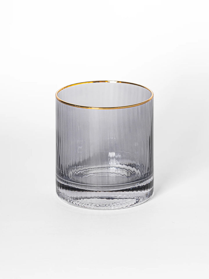 RIBBED SMOKE COCKTAIL GLASS